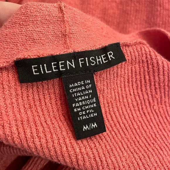 Eileen Fisher Women’s Rib Knit Open Front Cardigan Organic Linen Blend M - Picture 2 of 9